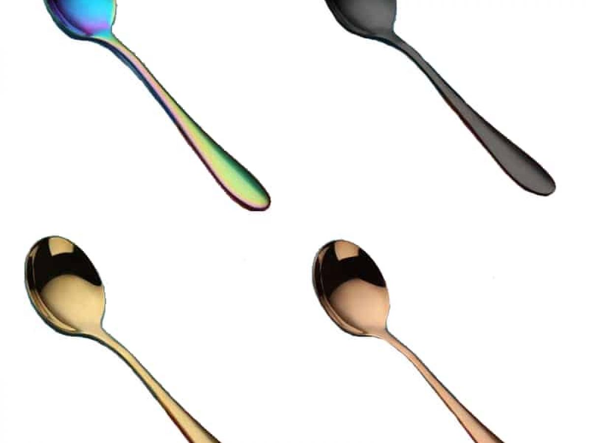 Lot De 3 Cuillères à Glace Longues En Inox - 17.8 Cm - Pour Cocktails, Glaces, Confitures - Bar Et Cuisine