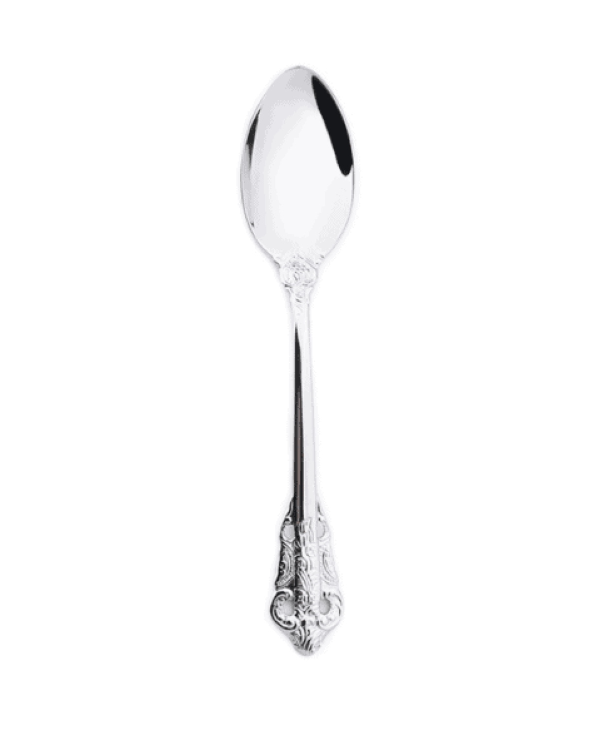 Cuillère à Cocktail En Métal Argenté – Modèle Torsadé – Générique