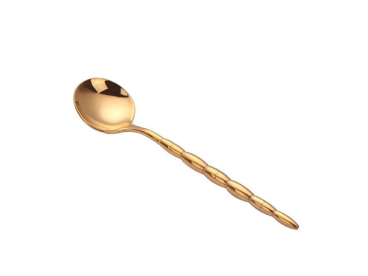 12 Pièces Cuillères à Café Dorées 13.6cm En Acier Inoxydable - Set Cuillères à Dessert Élégantes Golden Spoon Pour Maison, Restaurant, Hôtel, Mariage Et Fêtes Cuillere A Cafe