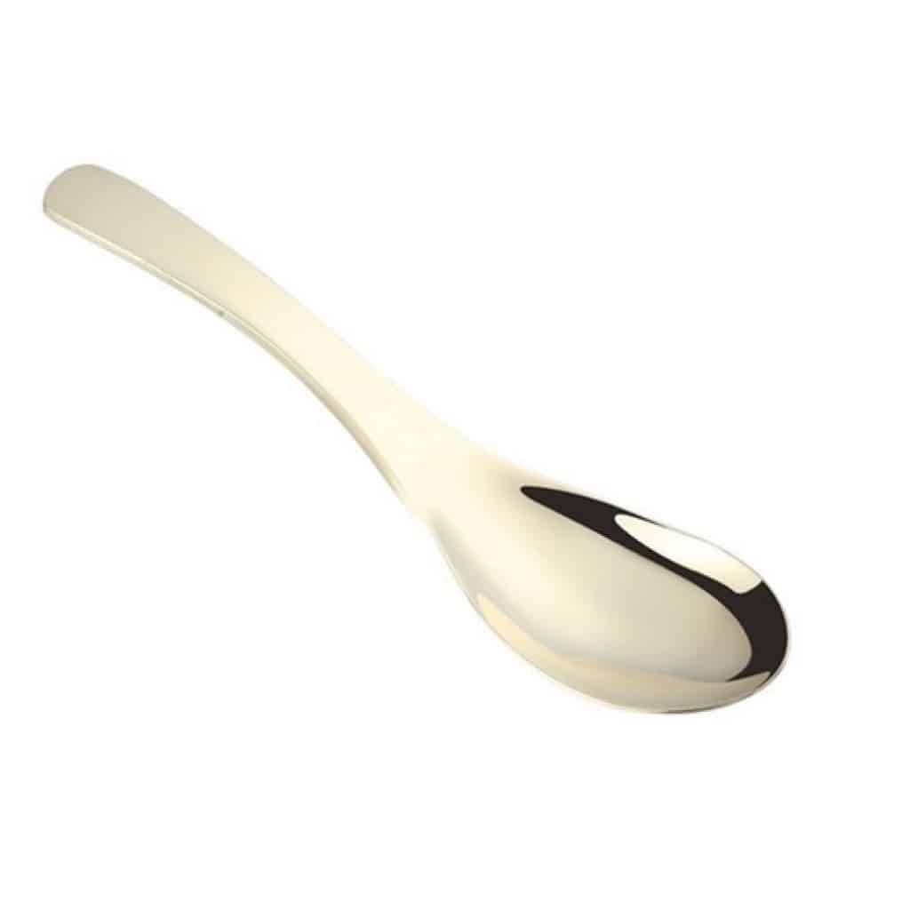 Cuillère à espresso , Miroir Doré Or 24 Carats , Lauriers