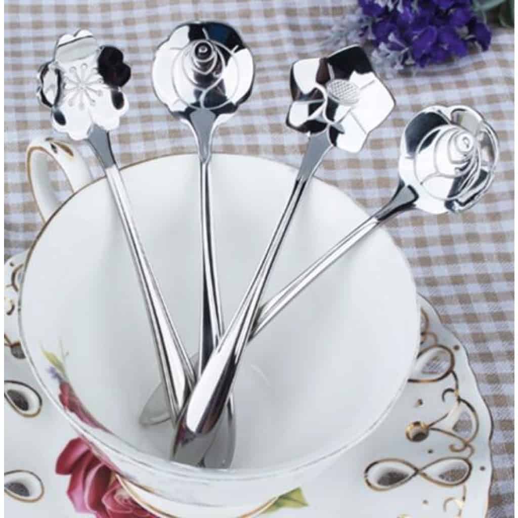 Cuillère à moka en argent massif FILET ANCIEN