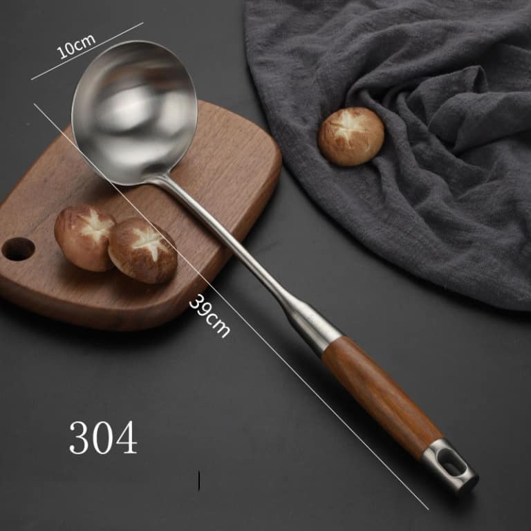 Louche Bois D'Olivier 25 Cm - Artisanale Grain Unique Cuisine Traditionnelle