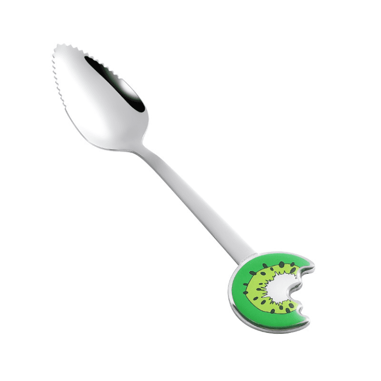 Cuillère à Pamplemousse Avec Bord Dentelé - Ustensile En Acier Inoxydable 304 Pour Fruits (Kiwi, Pomme, Agrumes)