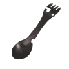 Cuillère Fourchette Combo 3-en-1 en Titane pour Camping Ustensiles de Table Extérieurs